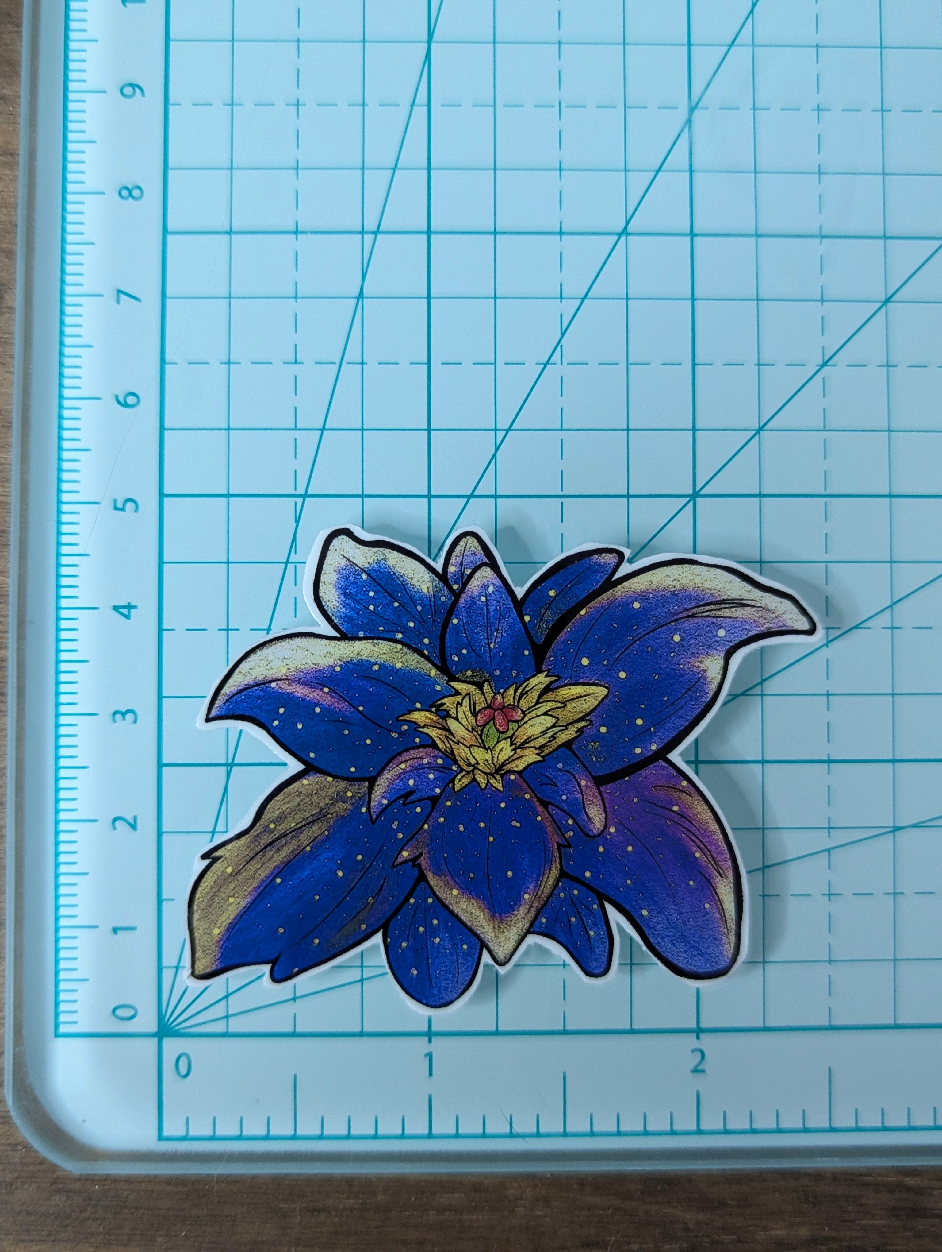 Gleaming Violet Flower Sticker
