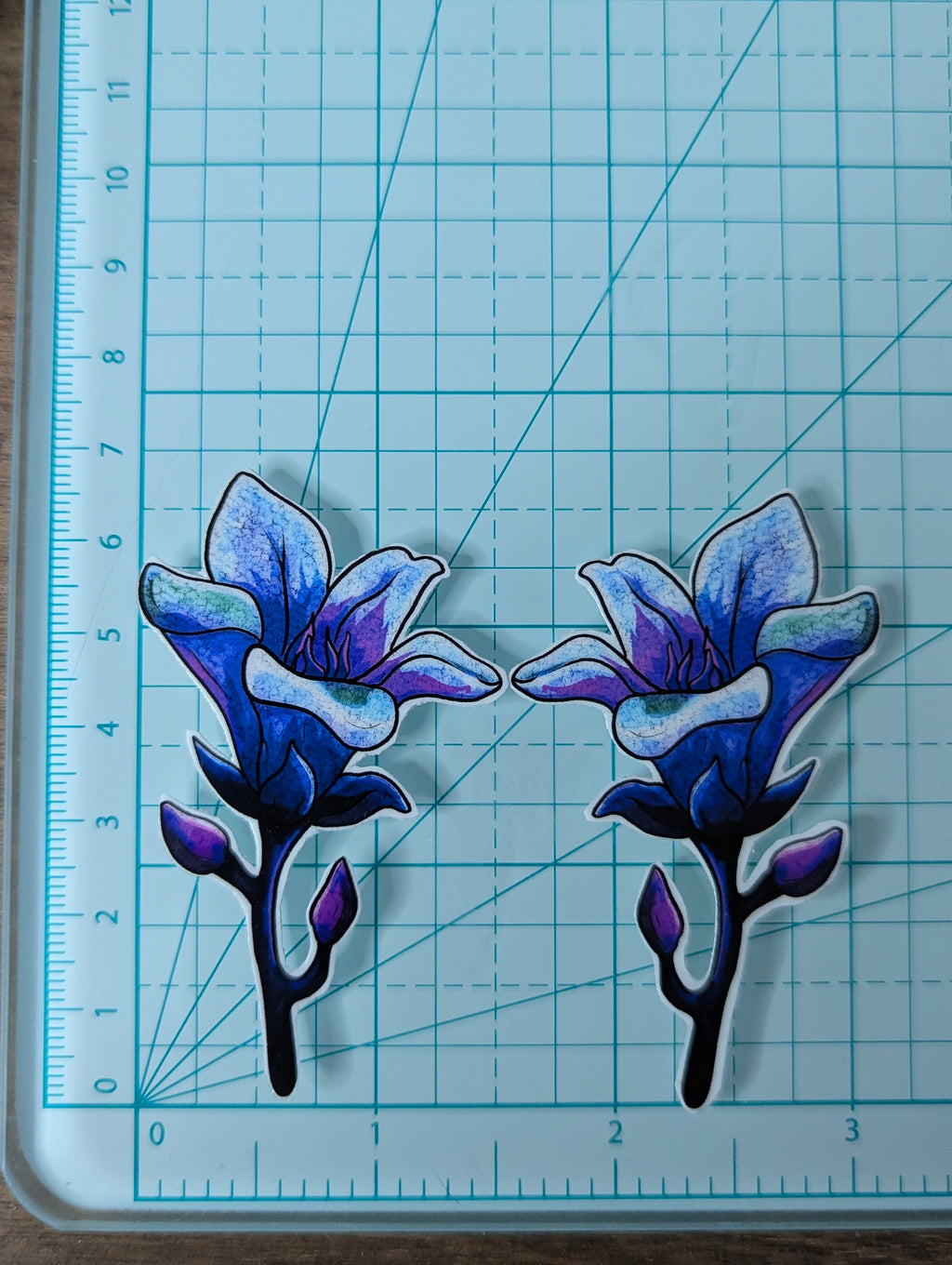 Two Moon Flowers Stickers