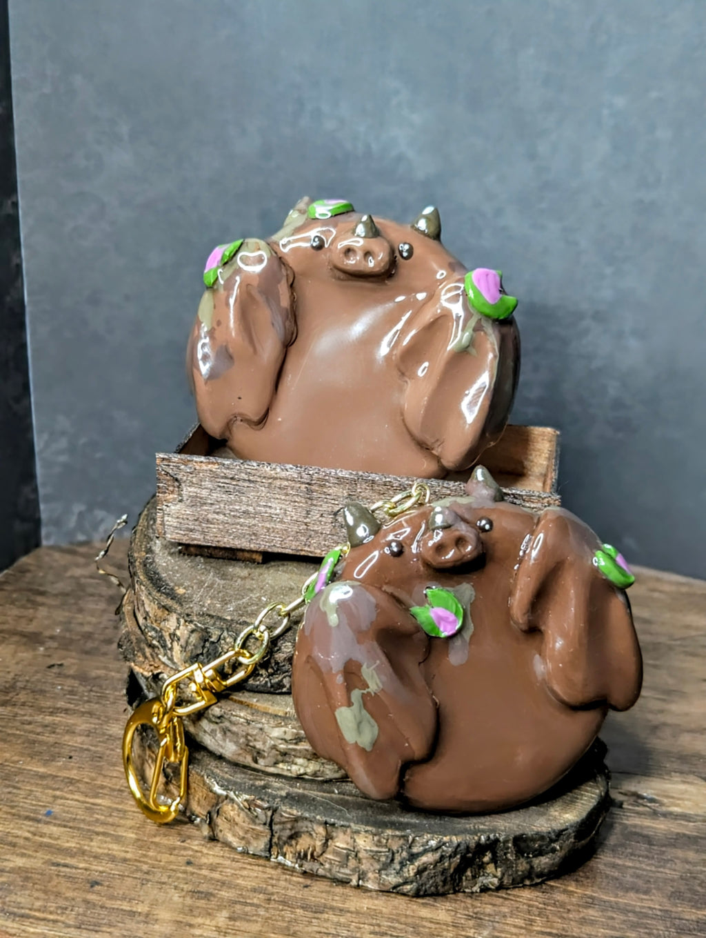 Handcrafted Mud Dragon Worry Stone