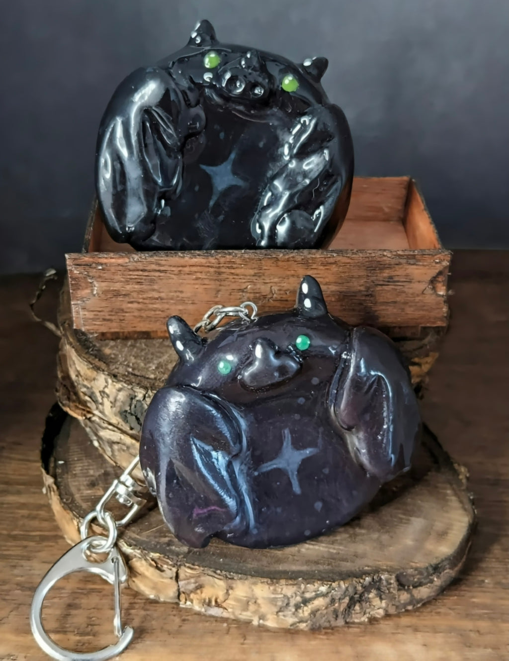 Handcrafted Night Dragon Worry Stone